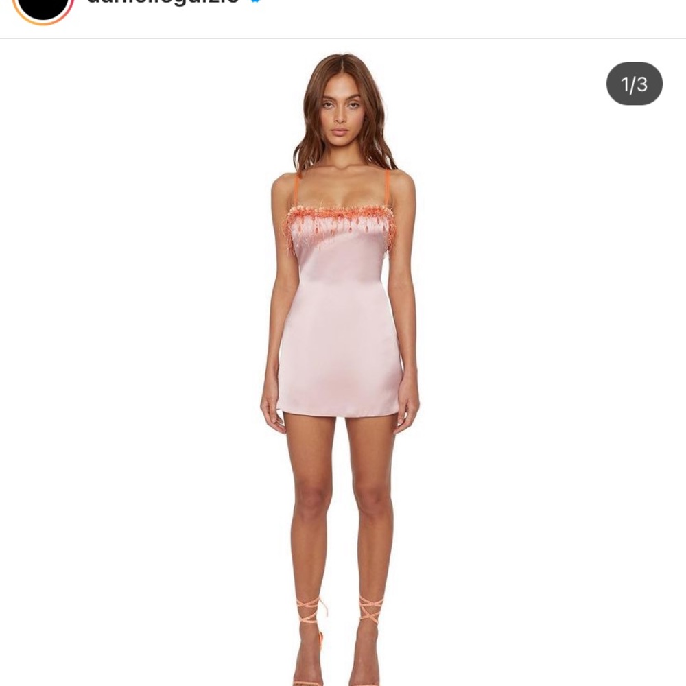 Danielle Guizio ny satin beaded mini dress